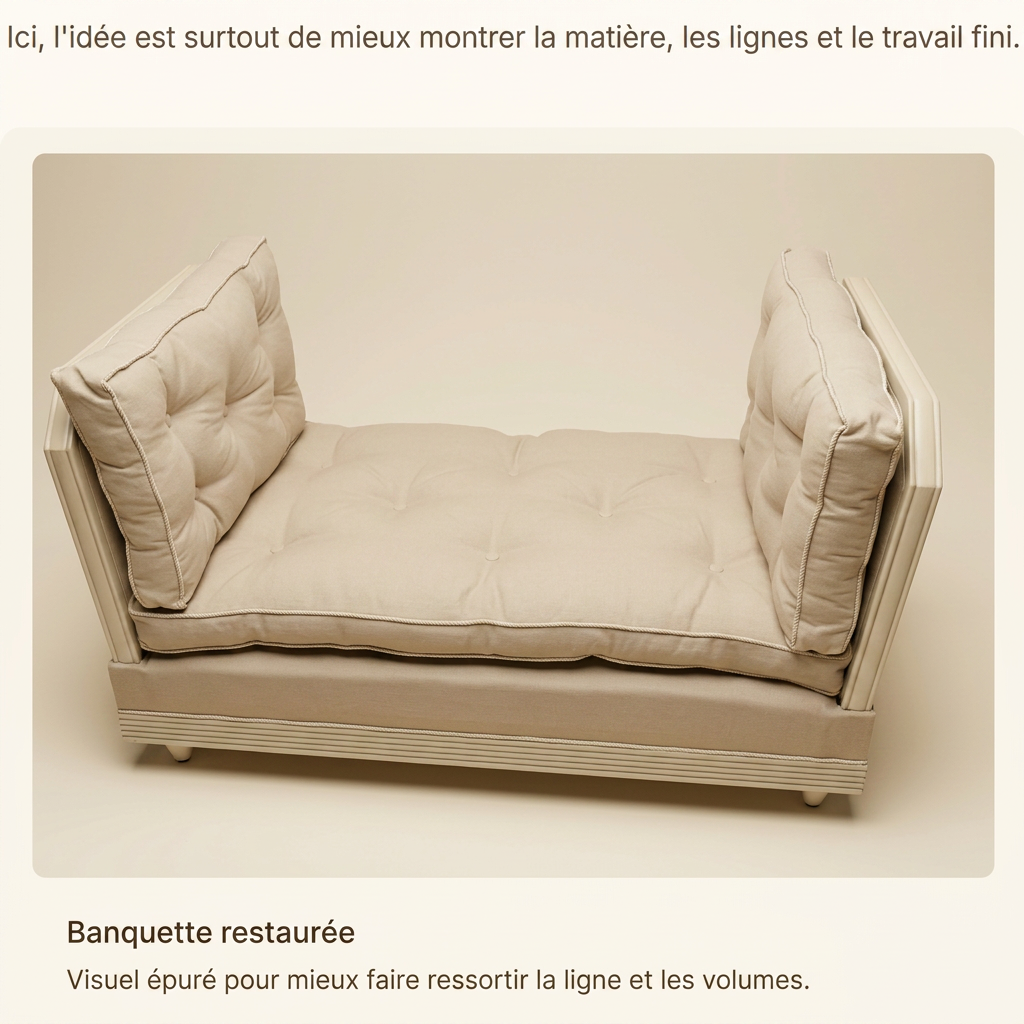 Banquette restaurée